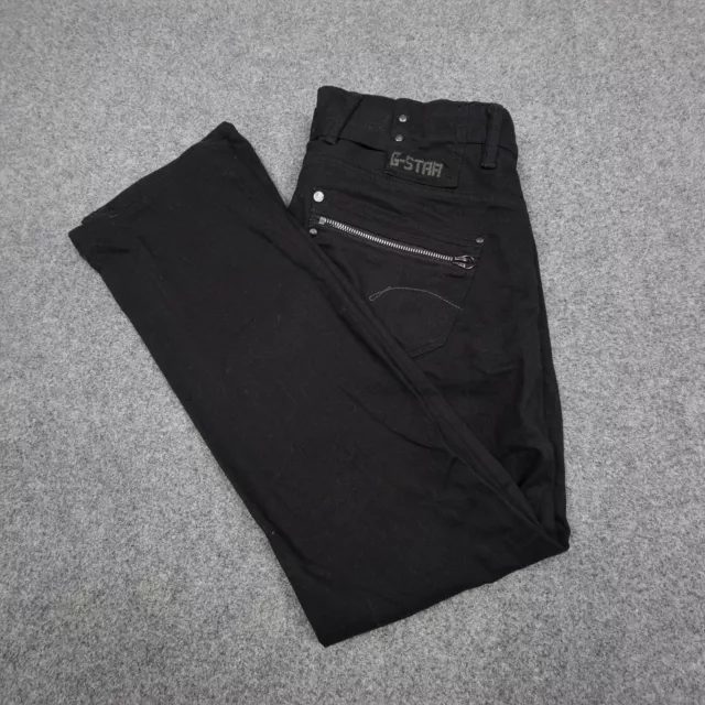 G Star Jeans womens 30 black denim COVERT straight cotton pants 3301 Size 30
