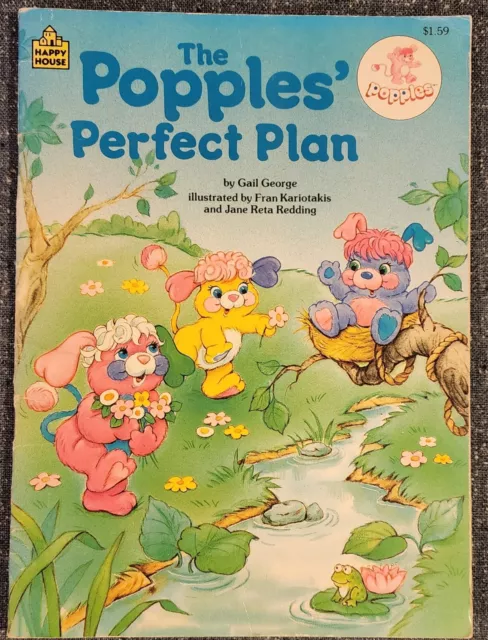 1987 THE POPPLES' PERFECT PLAN book First Printing softcover book Gail George