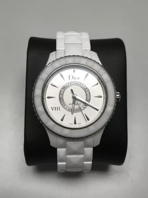 Christian Dior 38mm VIII “Place Vendome” Automatic White Ceramic Diamond Watch