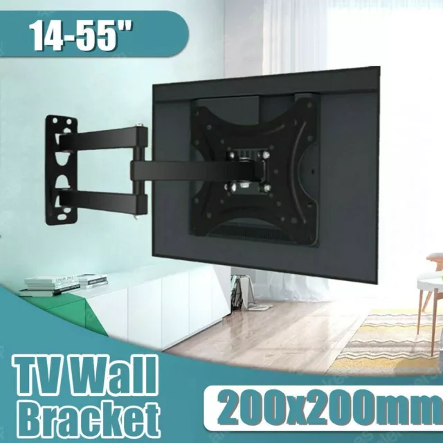LCD LED Corner TV Wall Bracket For 26 30 32 40 42 47 50" Tilt Swivel Universal