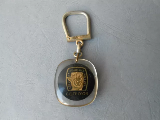 PORTE CLÉ / KEYCHAIN - Banque Crédit Agricole mutuel cote d'or pièce (BOURBON)