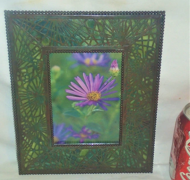 Antique L.c.t. Tiffany Studios Ny Bronze Green Favrile Art Glass Picture Frame B Antique L.c.t. Tiffany Studios Ny Bronze Green Favrile Art Glass Picture Frame B