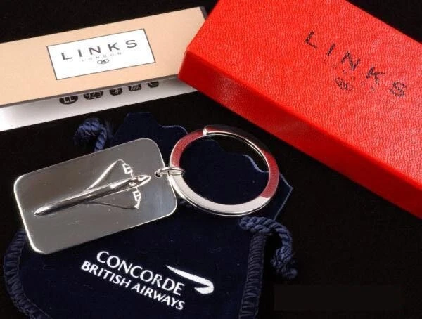 BRITISH AIRWAYS CONCORDE Pure Silver Key Ring Links Of London 124 72 british-airways-concorde-pure-silver-key-ring-links-of-london-124-72