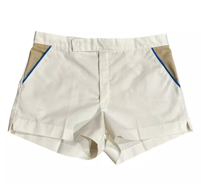Vtg 70s 80s Tennis Shorts Mens Size 34 Jockey Sportswear White 2.5” High Waist