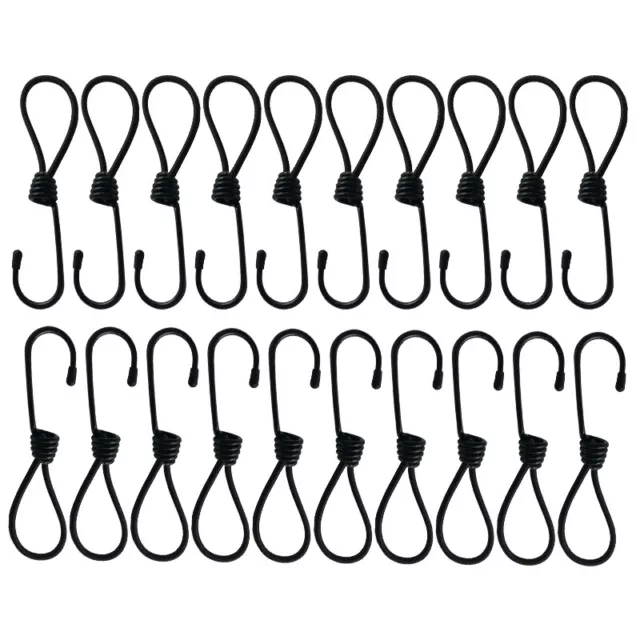 20pcs Bungee Cords with Hook Caravan Privacy Screen Tie Down Kit Awning Mat new