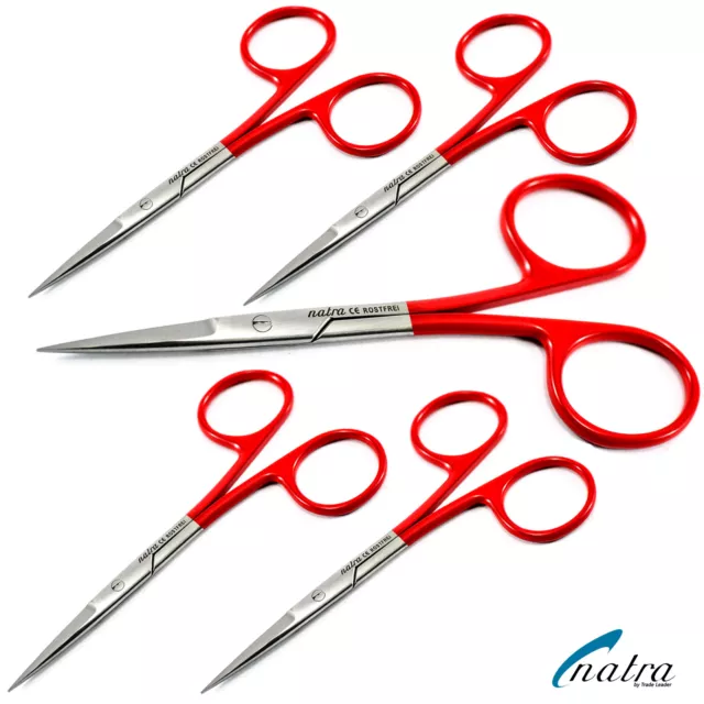 5x IRIS Scissors 4.7'' / 12 cm Serrated Surgical Dental Surgery Gum Piercing