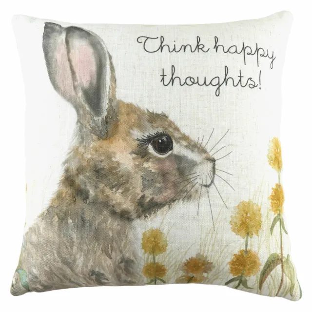Evans Lichfield Woodland Hare Thoughts  Print Cushion Cover, Multi, 43 x 43 Cm