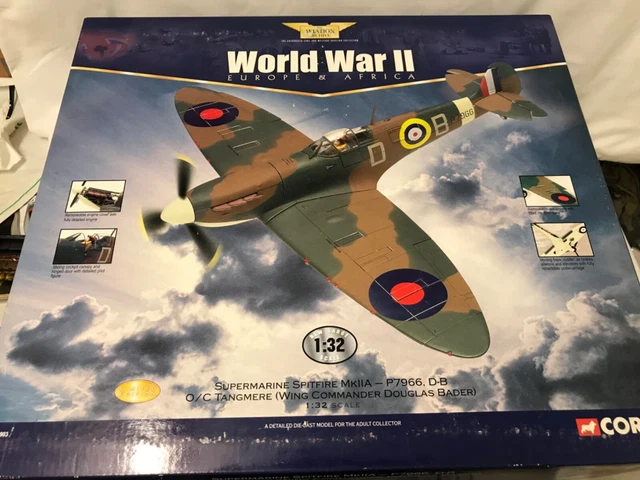 1:32 Corgi Supermarine Spitfire Mk 11A P7966 Douglas Bader  #AA33903 Rare New