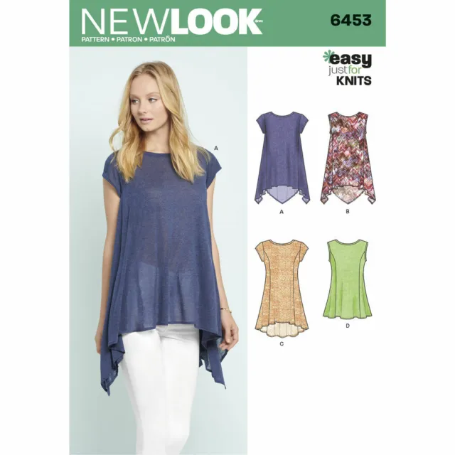 NEW LOOK Sewing Pattern 6453 Misses Ladies Women Plus Tunic, Top 6-18 EASY