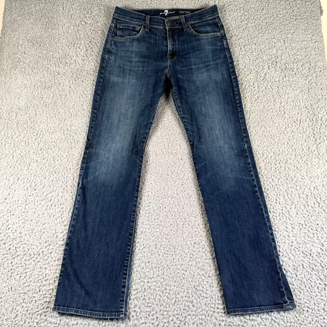 7 FOR ALL Mankind Carsen Jeans Men's 31 Blue Straight Leg Medium Wash ...