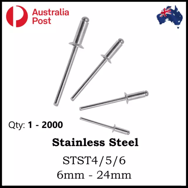 Countersunk Blind Rivet s Pop CSK STST4 STST5 STST6 Stainless Steel A2 G304