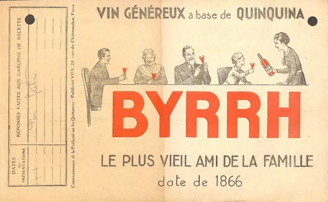 Société Du Gaz De Paris / Byrrh / Facture