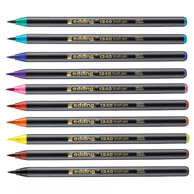Edding 1340 Artist Brush Felt Fibre Tip Pen - Brush Style Tip - BUY 3 GET 1 FREE
