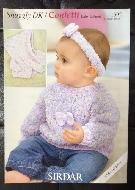 Sirdar Confetti Chunky Round Neck Sweater Knitting Pattern Size16-26” 1592