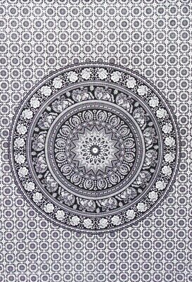 Tapestry Black And White Dorm Home Decor Elephants Wall Hanging Mandala Poster