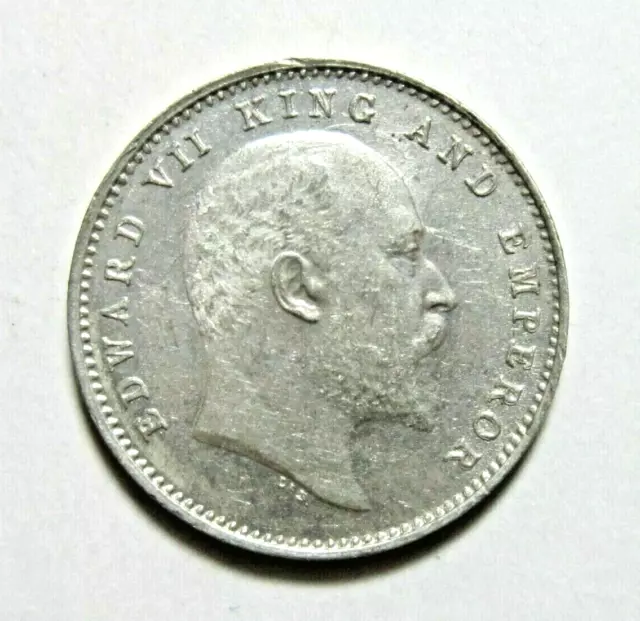 India, British. Silver 2 Annas, 1903. King Edward Vii. Uncirculated.