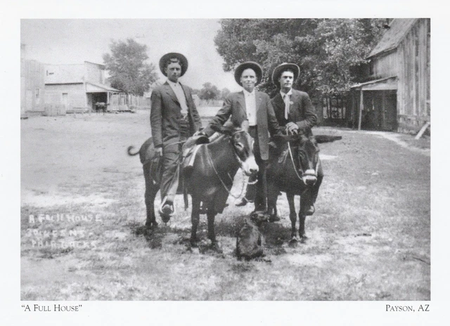 *Arizona Postcard-"Full House" (3 Jokers & Pair of Jacks) /1900/ *Payson- (A325)
