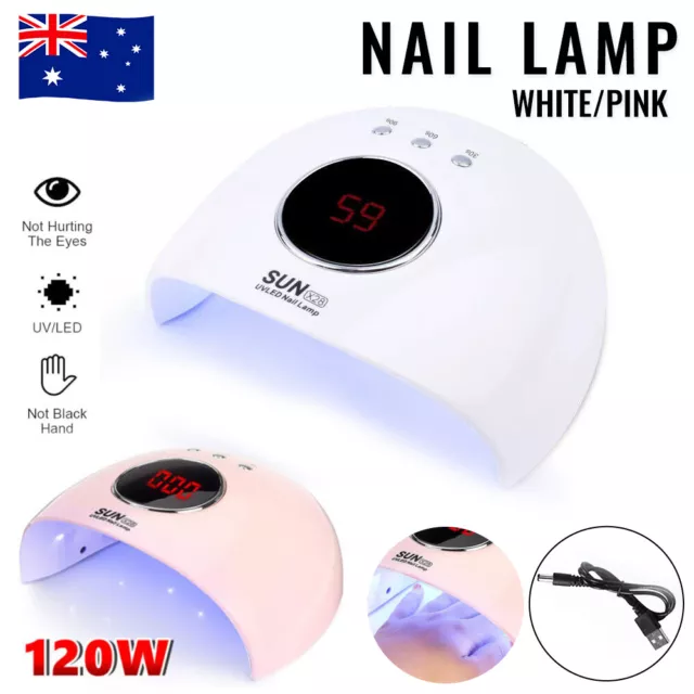 120W Nail Lamp UV LED Light Professional Nail Polish Dryer Art Gel Curing Device