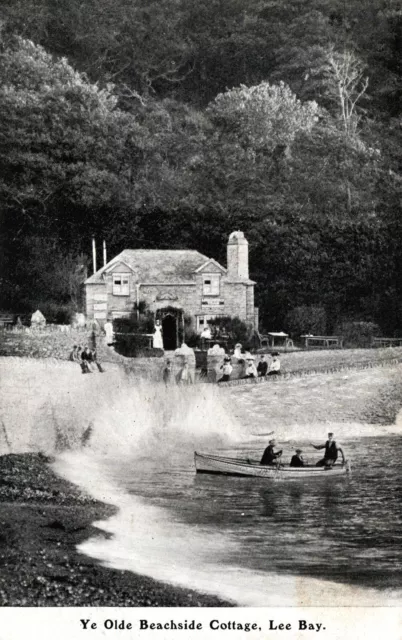 Ilfracombe Postcard C1910 Olde Beachside Cottage Cafe Lee Bay View Devon