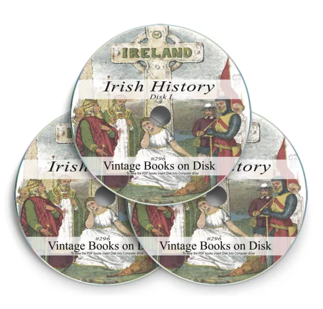 Ireland History & Genealogy Old Books 3 DVD - Irish Clans Celtic Gaelic Myth 296