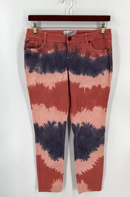Revolution by Revolt Tie Dyed Skinny Jeans 11 Pink Purple Ombre Dip Dye