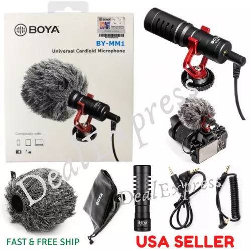 BOYA BY-MM1 Universal Microphones Shotgun Nikon Canon DSLR Phones 100% Authentic