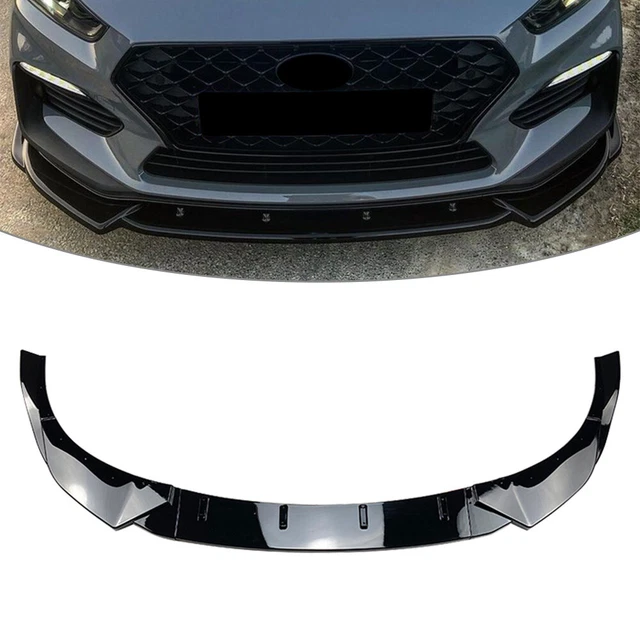 Spoiler Paraurti Anteriore Auto - 4 Pezzi Nero Lucido | Stile Sportivo, Universale - Foto 2