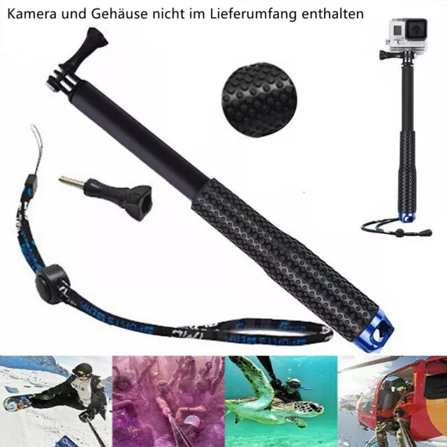 Waterproof Extension Pole Selfie Stick GoPro 9/8/7/6/5/4Adjust Non-slip Portable 3