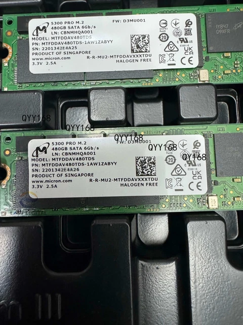 thumbnail image 2 of Micron 5300 PRO 480GB M.2 SATA SSD – 6Gb/s – MTFDDAV480TDS-1AW1ZABYY 2 of 4