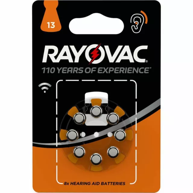 Rayovac Acoustic Special Mercury-Free Size 13 Hearing Aid Batteries (Pack of 8)