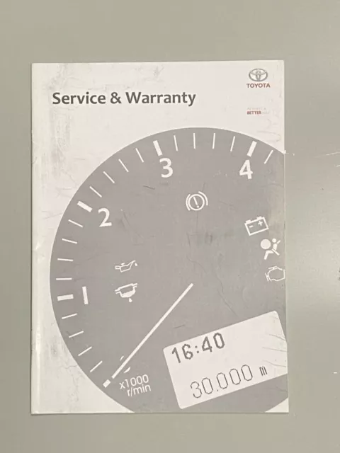 Damaged Toyota Aygo Service History Book Blank For All Models