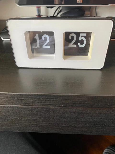 Orologio da tavolo parete vintage retrò nero con numeri a paletta flip clock des