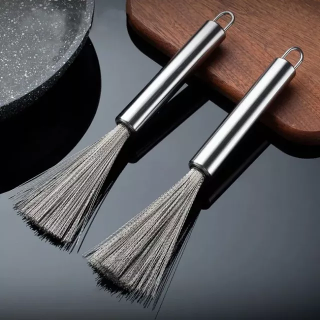 Herramientas de limpieza de cocina sartenes de acero inoxidable cepillo vajilla cepillo