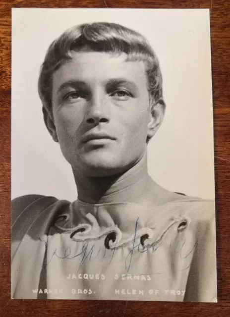 Jacques Sernas Autografo Cinema Tv Autograph Hand Signed