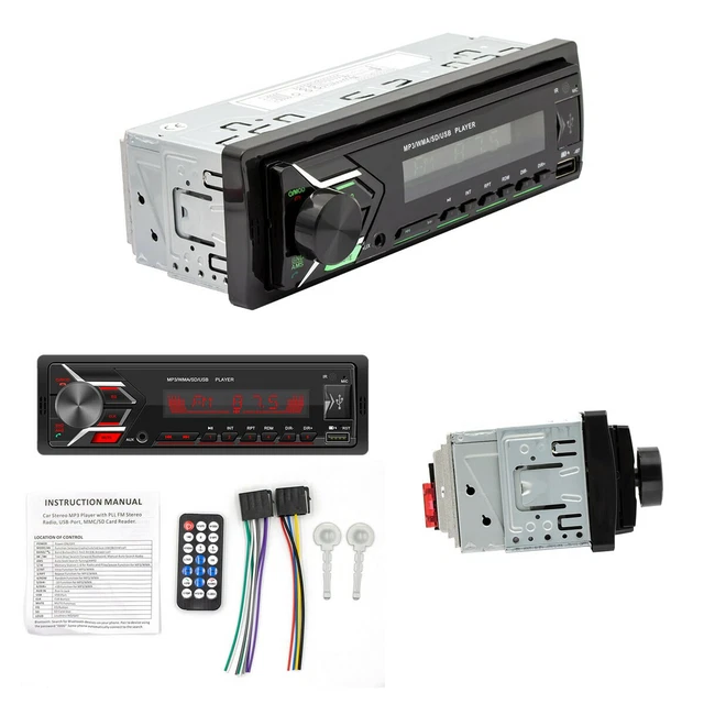 Stereo Bluetooth Radio 12V MP3 In-dash Player FM/AUX/U Disk Receiver Fit For Car