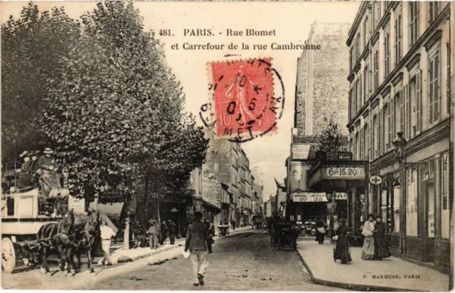 CPA PARIS 15e Rue Blomet Rue Cambronne P. Marmuse (1249245)