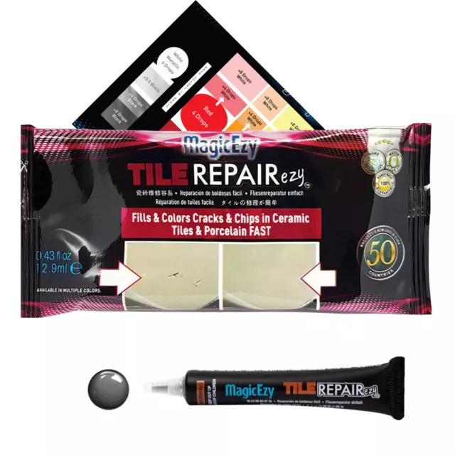 Tile REPAIRezy (Grey): Fix and Color Tile Cracks and Chips in Seconds - MagicEzy