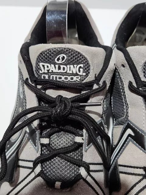 Spalding Outdoor Mens Atheletic Shoes Sneaker Runner Size 11 Leather Grey Black 2