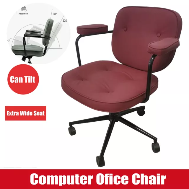 PU Leather Office Chair Executive Swivel Gaming Work Study Seat Tilt Computer