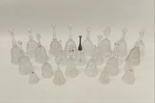 Crystal Bell Collection COLLECTION OF CRYSTAL Cut Glass Bells x24 Various Sizes And Brands ...
