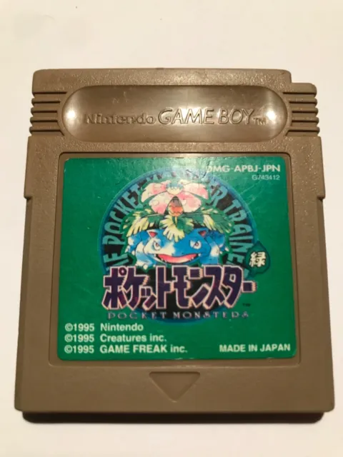 🇨🇦 Pokemon Pocket Monsters Green (Nintendo Game Boy GB, 1996) Japan Import