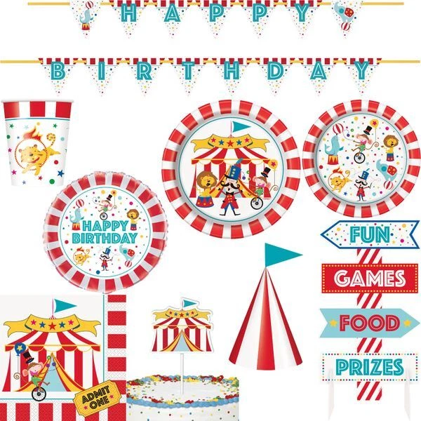 Zirkus Carnaval Fête Déco Anniversaire D'Enfant Set Décoration Animaux Lion