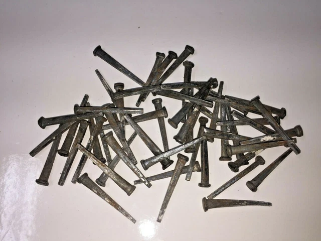 Vintage Lot of 54 Square Headed Nails 1 5/8 In Craft Metal Art Project Hardware