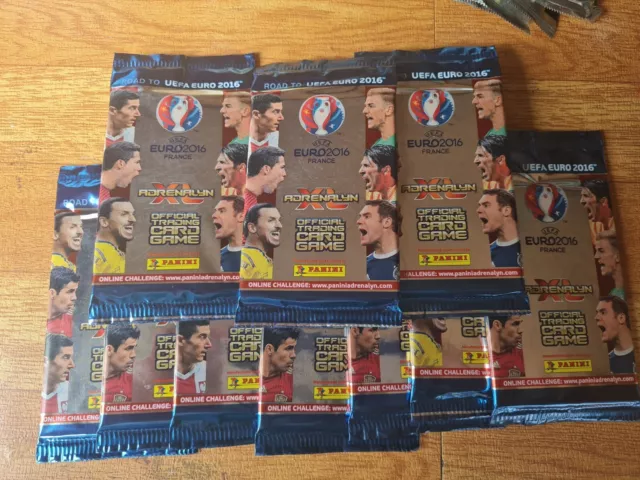 10 carte ufficiali Panini UEFA EURO 2016 Francia Adrenalyn XL confezioni sigillate