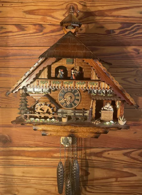 Hand Made Black Forest Cuckoo Clock Clock Maker Swiss Musical Movement