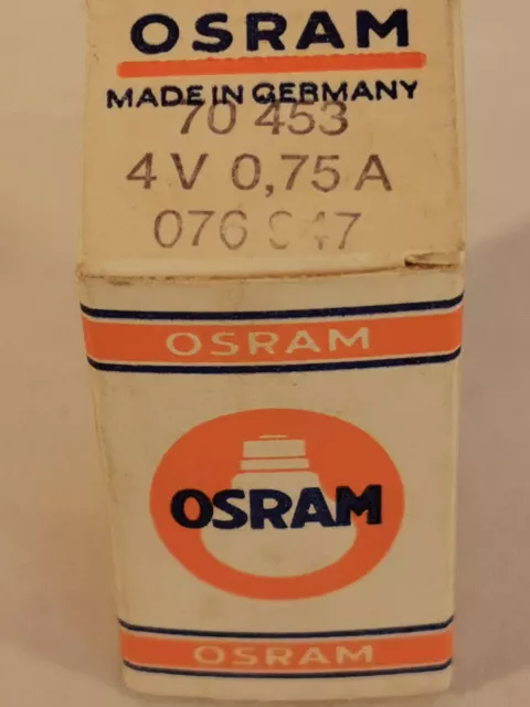 OSRAM Germany 70453 4V 0,75A Projektorlampe Tonlampe, Bauer Filmprojektor