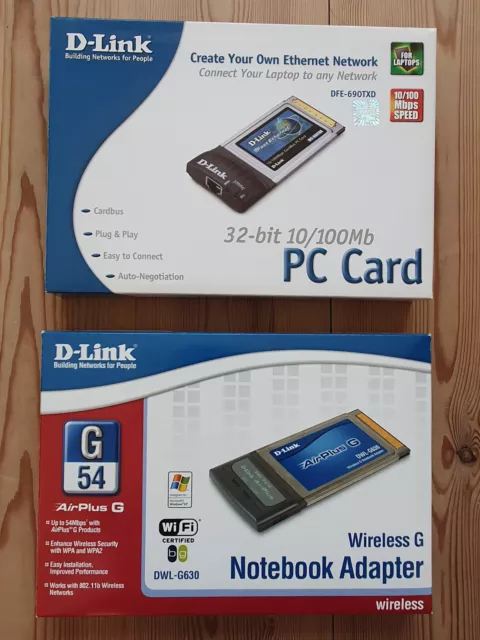 D-Link CardBus / PC Card Netzwerkkarten in OVP