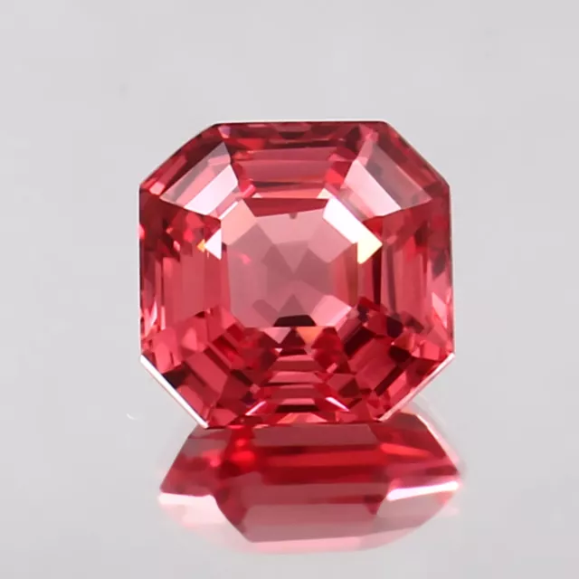 AAA Naturel Ceylan Padparadscha Saphir 10x10 MM Asscher Coupe Desseré Pierre