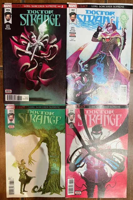 Marvel Comics Doctor Strange Loki: Sorcerer Supreme #381 , 382 , 383 & 384 NM