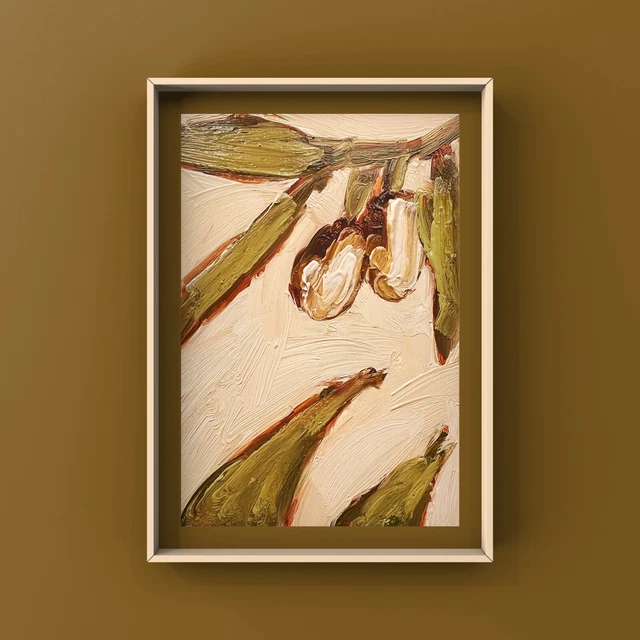 OLIVE TREE PAINTING Olive branch oil art French country dining room